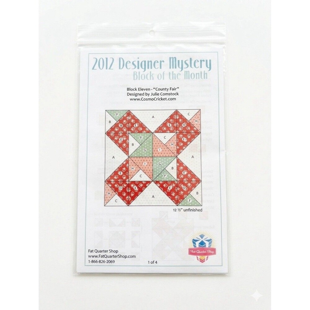Fat Quarter Shop 2012 Pre-Cut Designer Mystery Block Eleven Quilting Kit